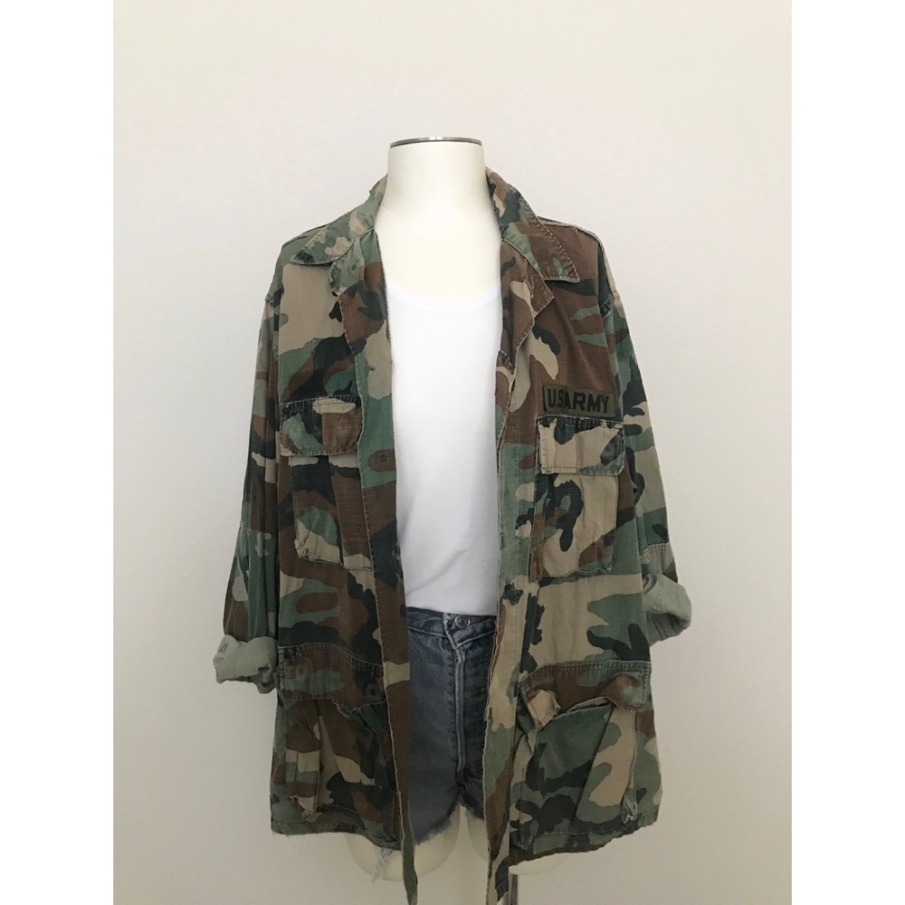 Oversized Vintage Army Camo Jacket